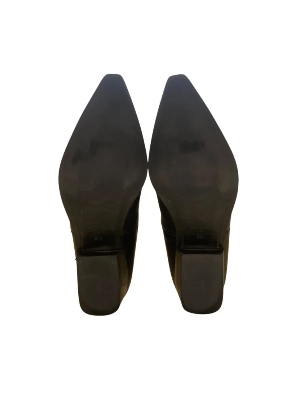 Marc Fisher Women’s Black Leather Block Heel Mlyarita Ankle Boots Size 8.5M - Picture 9 of 10